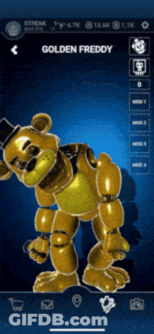 Golden Freddy Game Character GIF