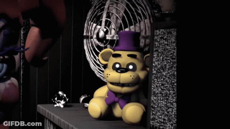 Golden Freddy Jumping Scared GIF