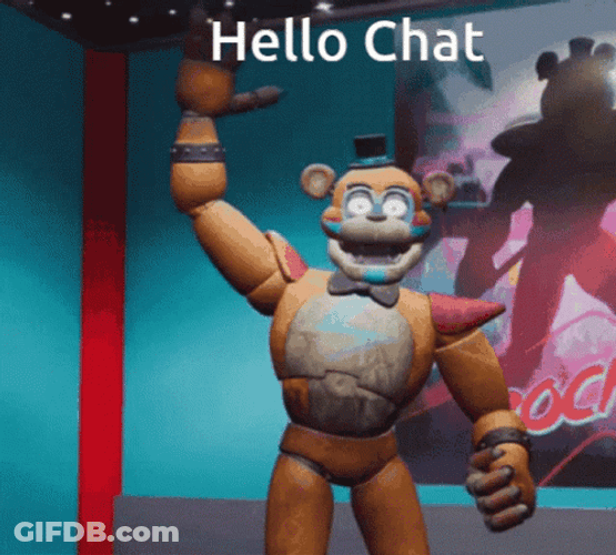 Golden Freddy Waving Hello GIF