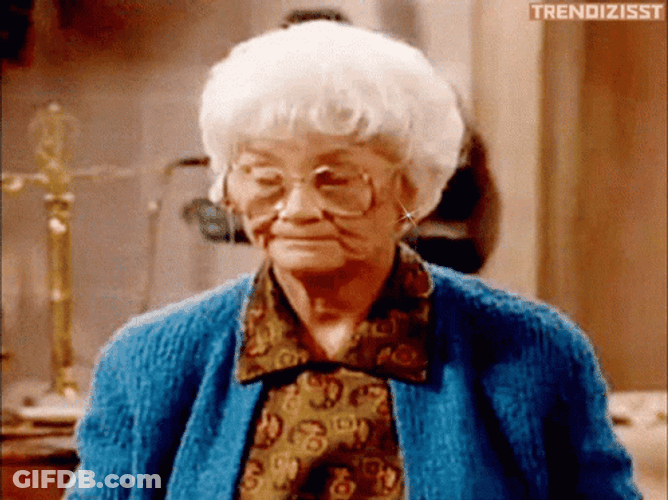 Golden Girls Sitcom Estelle Getty As Sophia Petrillo Shaking My Head Reaction GIF