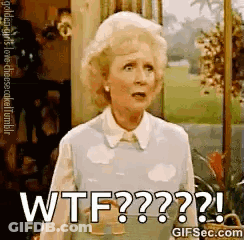 Golden Girls Woman Making Funny Face Saying WTF GIF