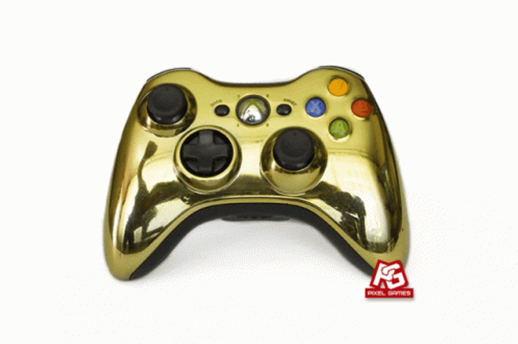 Golden Green Game Pad Joystick Controller GIF