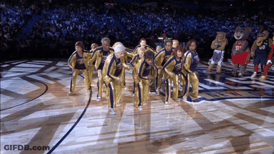 Golden Old Lady Mob Dancing GIF