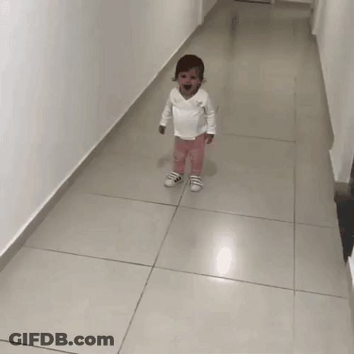 Golden Retriever Plays With Child GIF