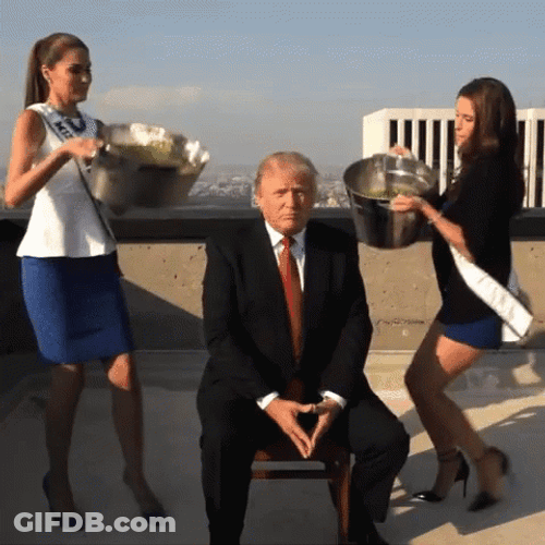 Golden Shower Bucket Prank Donald Trump GIF