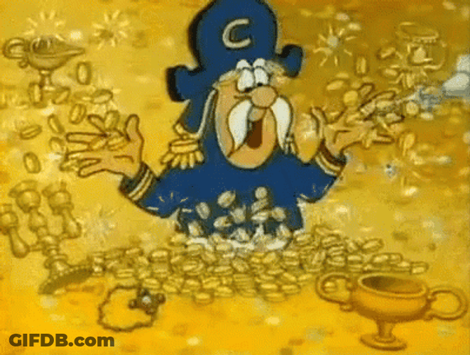 Golden Shower Happy Captain Crunch Payday GIF