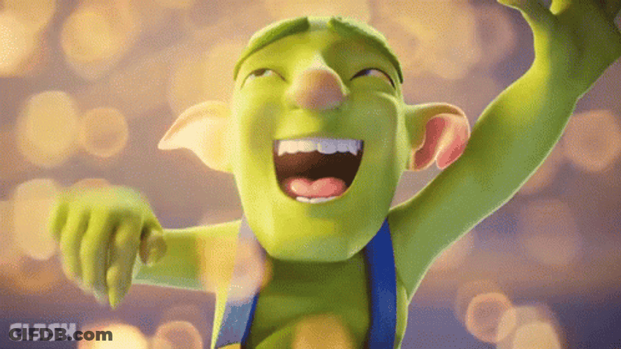Golden Shower Rain Coins Goblin Clash Royale GIF