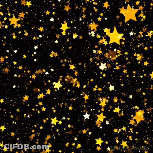 Golden Stars Tunnel GIF