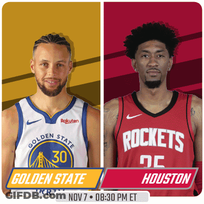 Golden State Warriors And Houston Rockets Basketball Players GIF