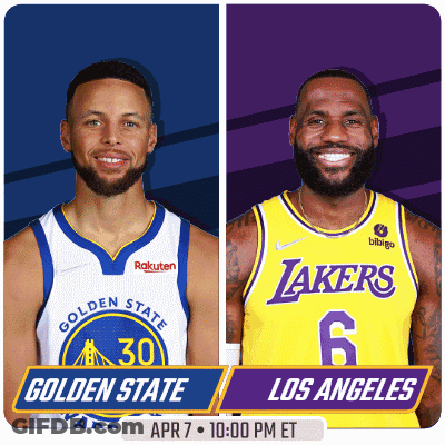Golden State Warriors And Los Angeles Lakers Basketball Players GIF
