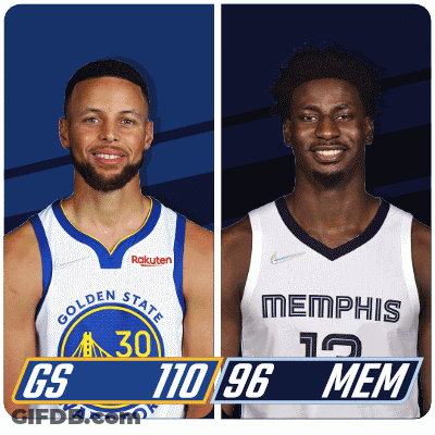 Golden State Warriors And Memphis Grizzlies Players Side By Side GIF