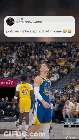 Golden State Warriors Basketball Player On Court GIF