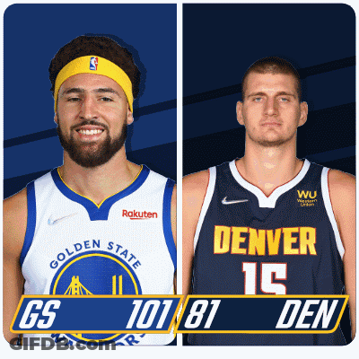 Golden State Warriors Player And Denver Nuggets Player GIF