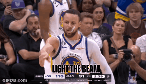 Golden State Warriors Player Pointing At Crowd GIF