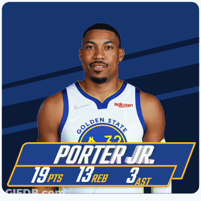 Golden State Warriors Player Porter Jr Has 19 Pts 13 Reb And 3 Assists GIF