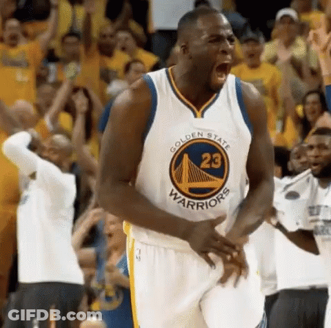 Golden State Warriors Player Screaming GIF