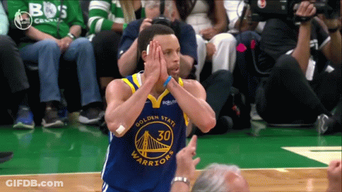 Golden State Warriors Player Stephen Curry Covering His Face GIF