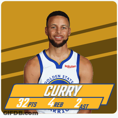 Golden State Warriors Player Stephen Curry Has 32 Points And 4 Rebs GIF
