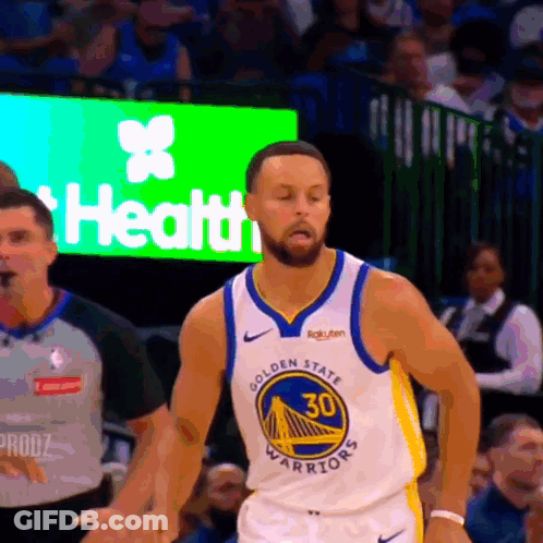 Golden State Warriors Player Stephen Curry On The Court GIF