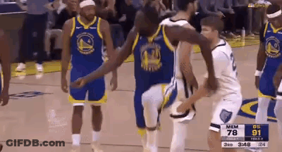 Golden State Warriors Player Talking To Another Player GIF