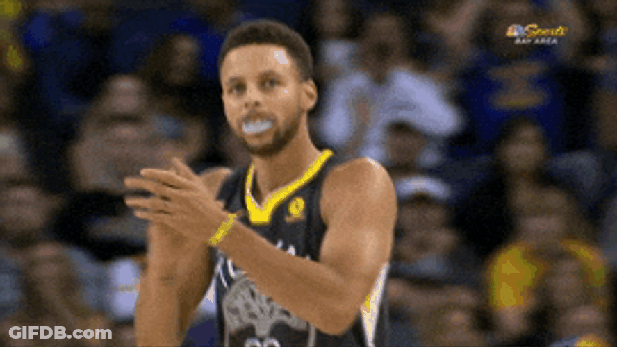 Golden State Warriors Stephen Curry Clapping GIF