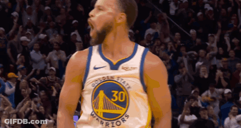 Golden State Warriors Stephen Curry In Front Of Crowd GIF