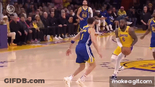 Golden State Warriors Vs Los Angeles Lakers Basketball Game GIF