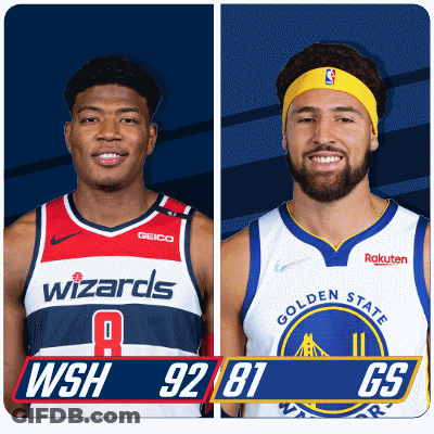 Golden State Warriors Vs Wizards Basketball Players GIF