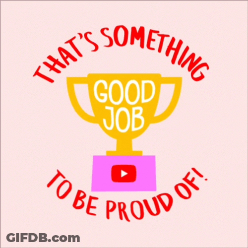 Golden Trophy Awesome Job GIF
