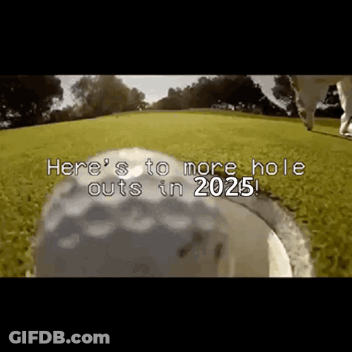 Golf Ball Going Into Hole Here's To More Hole Outs In 2025 GIF