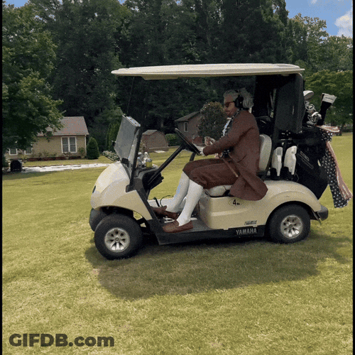 Golf Cart Bad Aim GIF