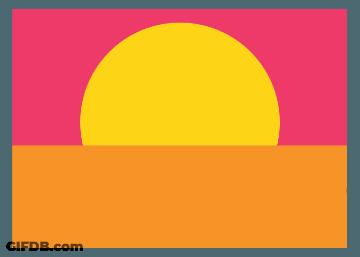 Golf Cart Moving Under Sunset GIF