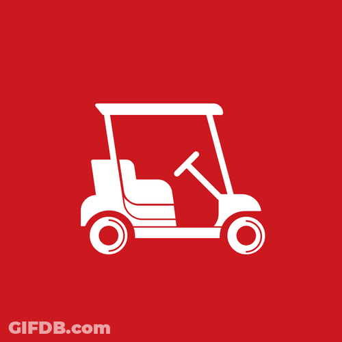 Golf Cart Red Logo GIF