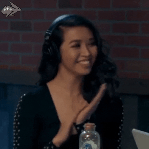Golf Clap Happy Well Done Lady DJ GIF