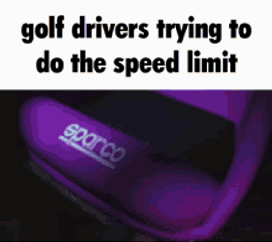 Golf Drivers Speed Limit Action Driving Meme GIF