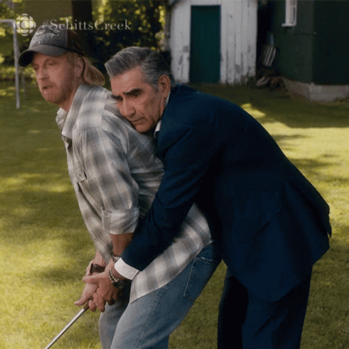 Golf Swing Hug GIF