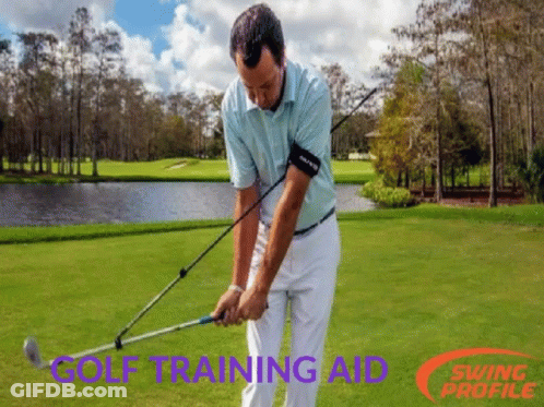 Golfer With C On Glove About To Hit GIF