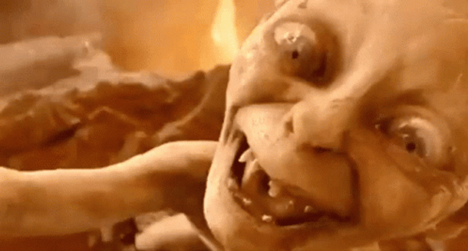 Gollum Holding Toilet Paper GIF