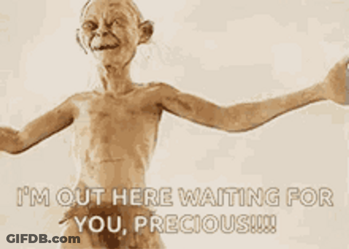 Gollum Jumping For Joy GIF