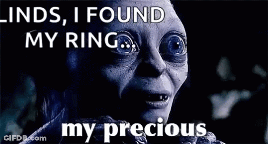 Gollum My Precious Found Ring GIF