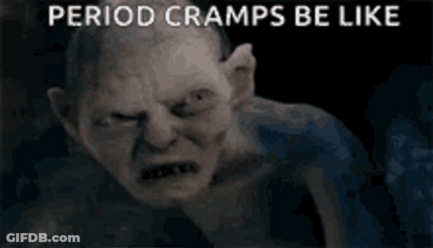 Gollum Period Cramps Meme GIF