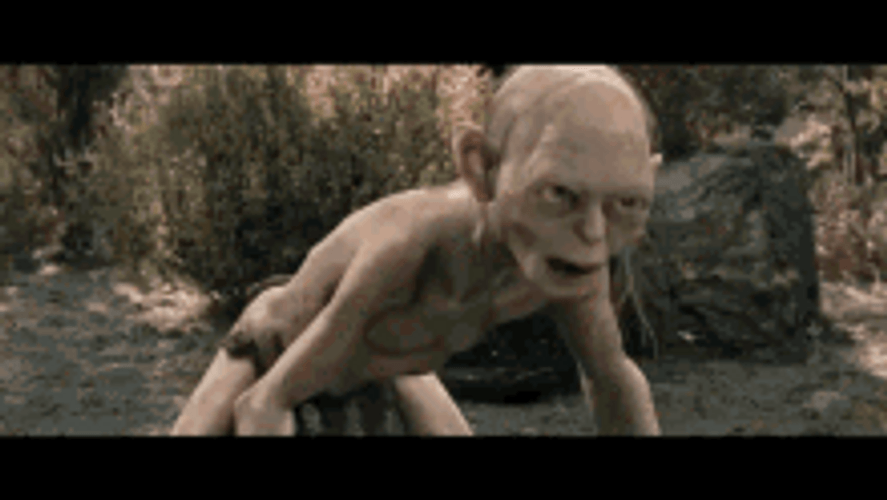Gollum Talking To Frodo Baggins GIF
