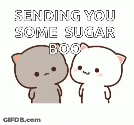 Goma & Peach Cat Sending Kisses GIF