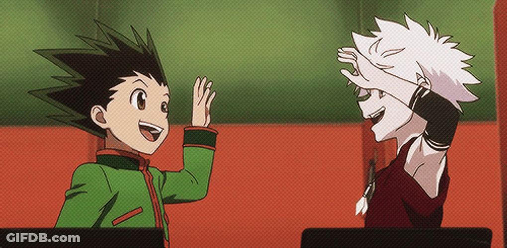 Gon And Killua High Five GIF