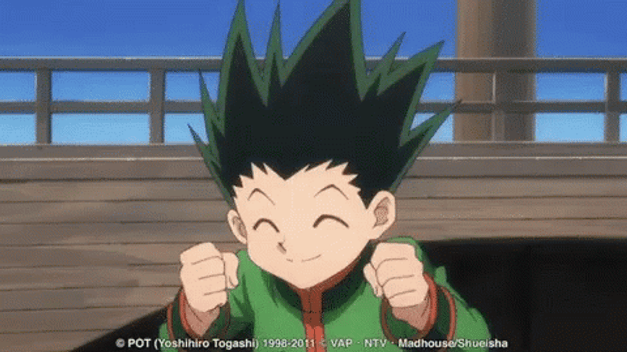Gon Celebrating With Leorio And Kurapika GIF