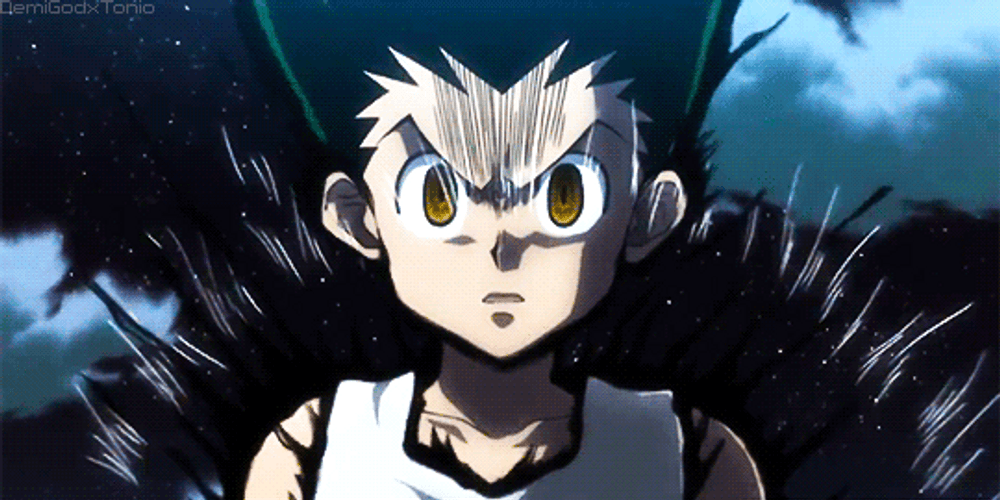 Gon Freecss Emitting Powerful Aura GIF
