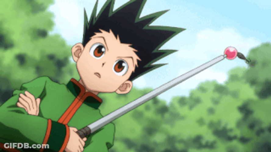 Gon Freecss Holding Fishing Rod GIF