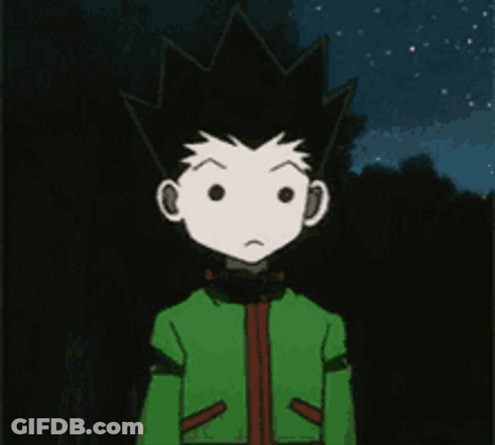 Gon Freecss Looking Clueless In Hunter X Hunter GIF