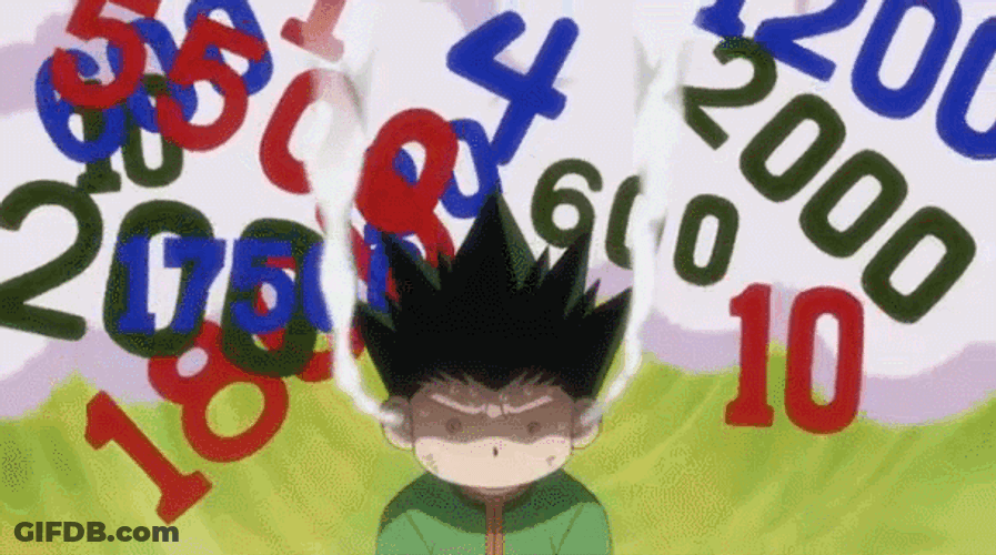 Gon Freecss Overwhelmed With Numbers GIF