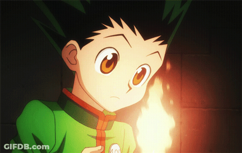 Gon Freecss Playing With Fire GIF